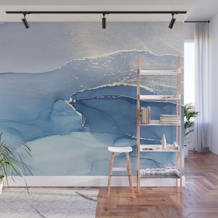 Abstract Blue Art Print By LandSartprints Wall Mural Gallery Image 1