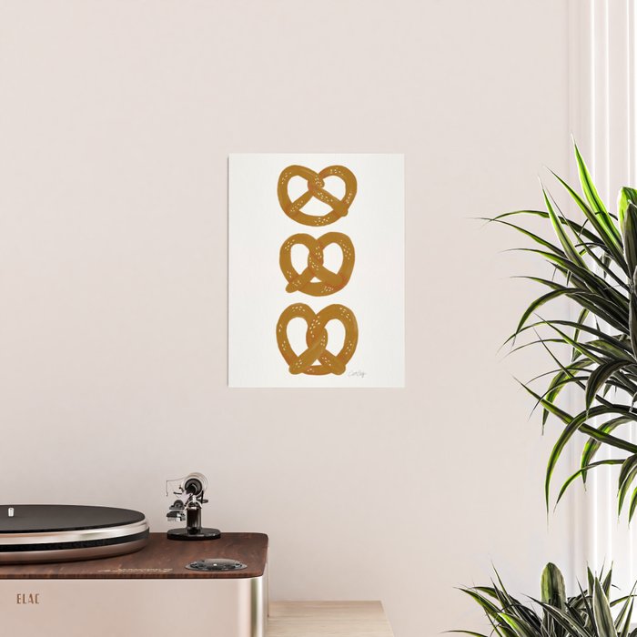 Pretzel Pattern - White Poster Gallery Image 2