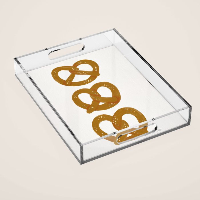 Pretzel Pattern - White Acrylic Tray Gallery Image 1