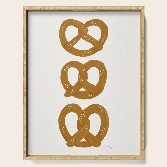 Pretzel Pattern - White Serving Tray Gallery Image 1