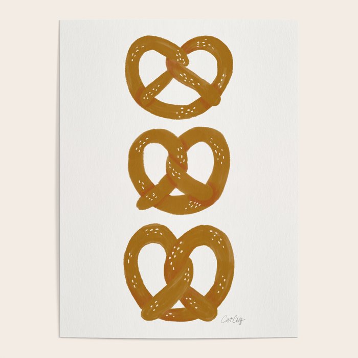 Pretzel Pattern - White Poster Gallery Image 4