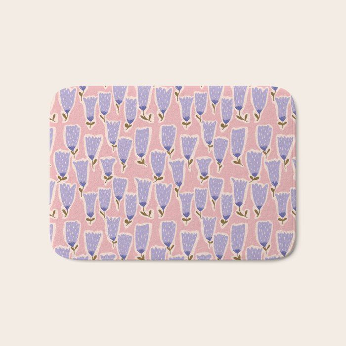 Oh little flower hand drawn pattern Bath Mat Gallery Image 1