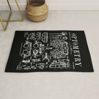 Optometrist Optometry Eye Doctor Tools Vintage Patent Print Rug Gallery Image 1