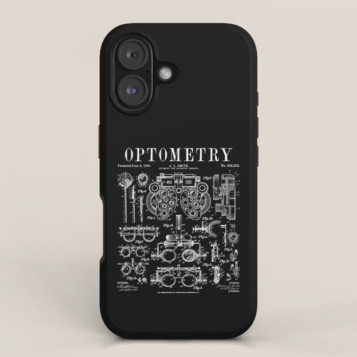 Optometrist Optometry Eye Doctor Tools Vintage Patent Print iPhone Case Gallery Image 1