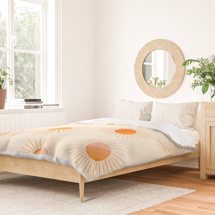 Sherbet Sunnies | Boho Sun Pattern Duvet Cover Gallery Image 2
