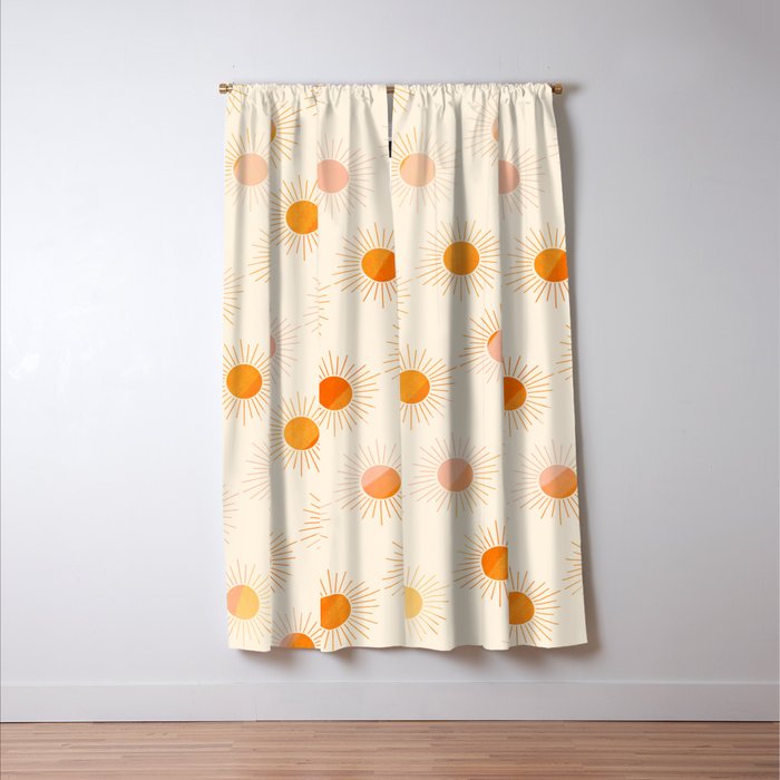 Sherbet Sunnies | Boho Sun Pattern Window Curtain Gallery Image 3