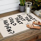 What's The Best That Could Happen in Black and White Outdoor Rug Gallery Image 2