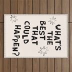 What's The Best That Could Happen in Black and White Outdoor Rug Gallery Image 1