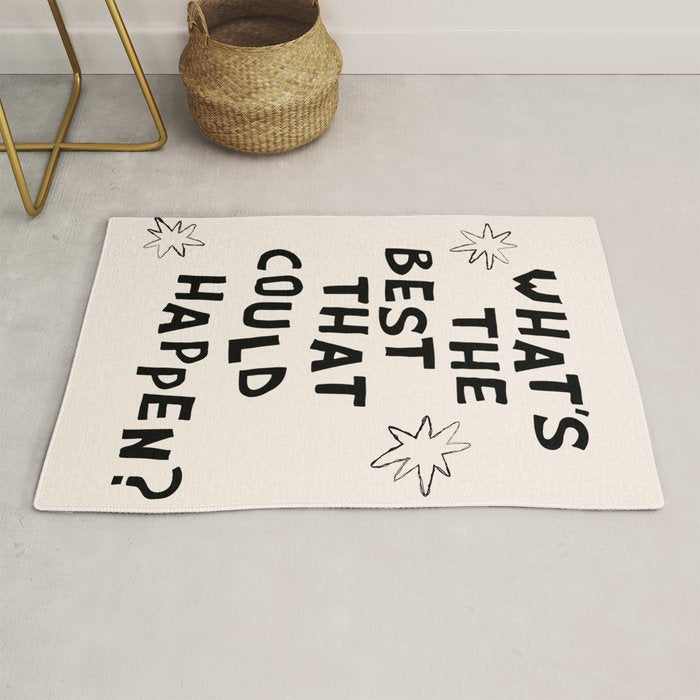 What's The Best That Could Happen in Black and White Rug Gallery Image 1