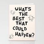 What's The Best That Could Happen in Black and White Stationery Card Gallery Image 2