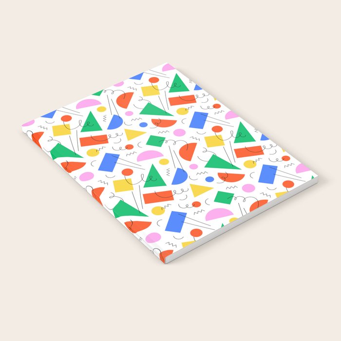 Colorful abstract geometric shape art pattern Notebook Gallery Image 1