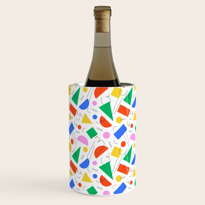 Colorful abstract geometric shape art pattern Wine Chiller Gallery Image 2