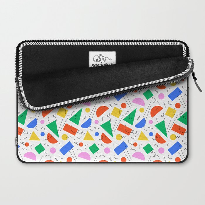 Colorful abstract geometric shape art pattern Laptop Sleeve Gallery Image 2