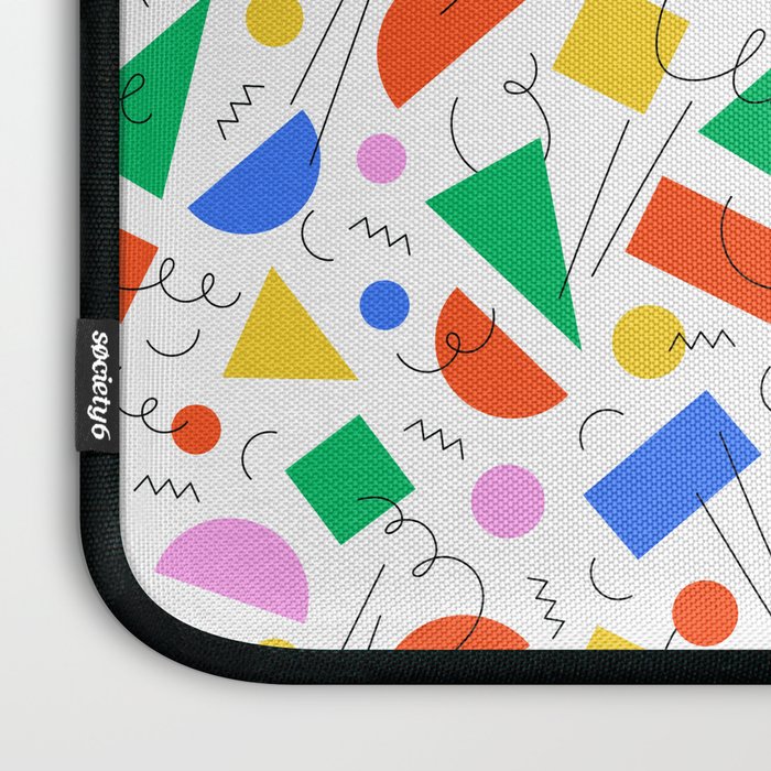 Colorful abstract geometric shape art pattern Laptop Sleeve Gallery Image 3