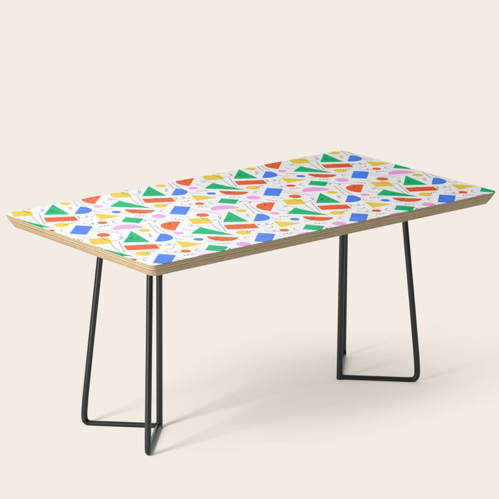 Colorful abstract geometric shape art pattern Coffee Table Gallery Image 1