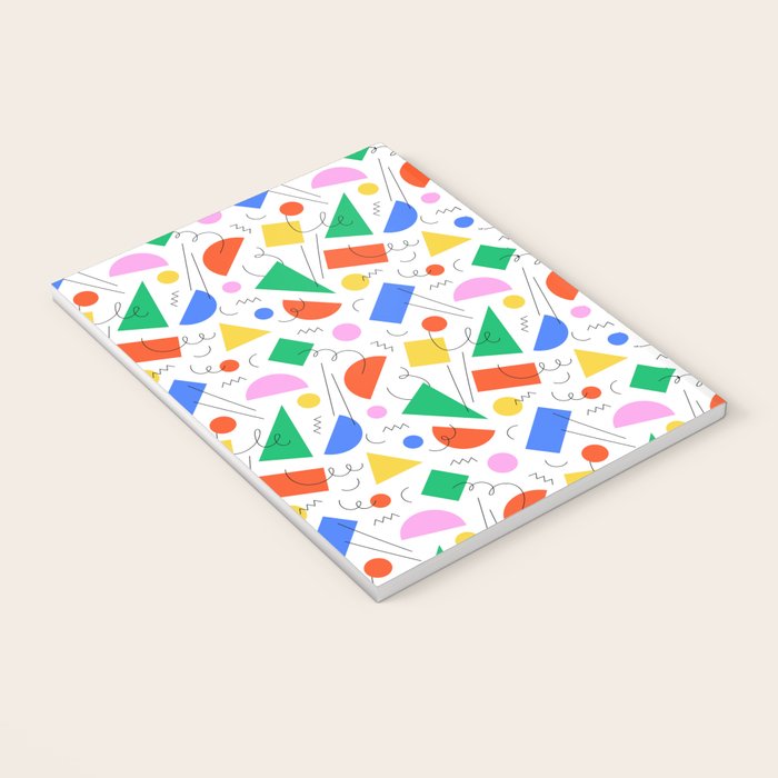 Colorful abstract geometric shape art pattern Notebook Gallery Image 3