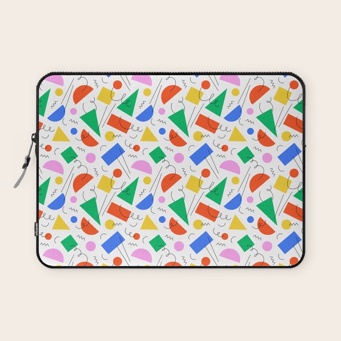 Colorful abstract geometric shape art pattern Laptop Sleeve Gallery Image 1