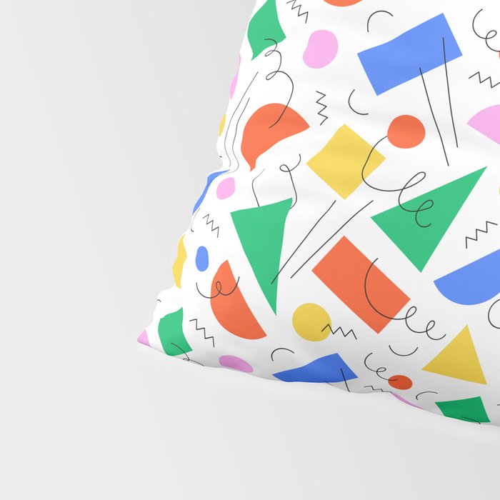 Colorful abstract geometric shape art pattern Pillow Sham Gallery Image 4