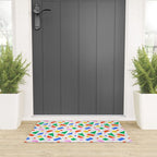 Colorful abstract geometric shape art pattern Welcome Mat Gallery Image 3