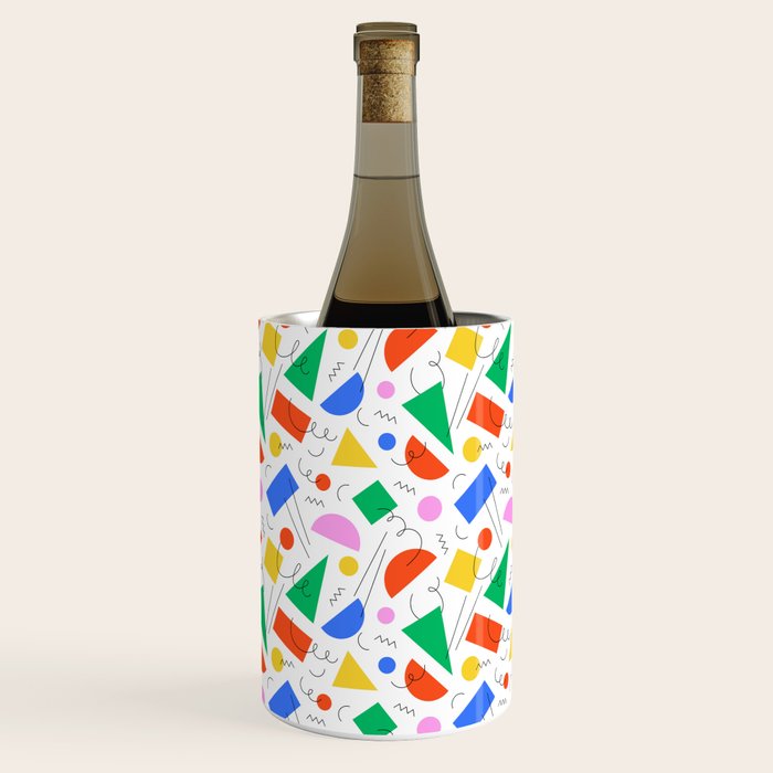 Colorful abstract geometric shape art pattern Wine Chiller Gallery Image 3