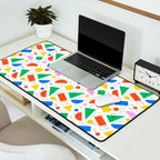 Colorful abstract geometric shape art pattern Desk Mat Gallery Image 2