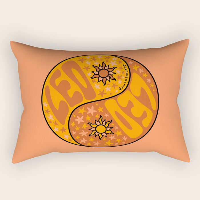Leo Yin Yang Rectangular Pillow Gallery Image 1
