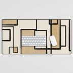 Piet Composition - Mid-Century Modern Minimalist Geometric Abstract Desk Mat Gallery Image 1