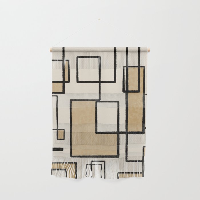 Piet Composition - Mid-Century Modern Minimalist Geometric Abstract Wall Hanging Gallery Image 1