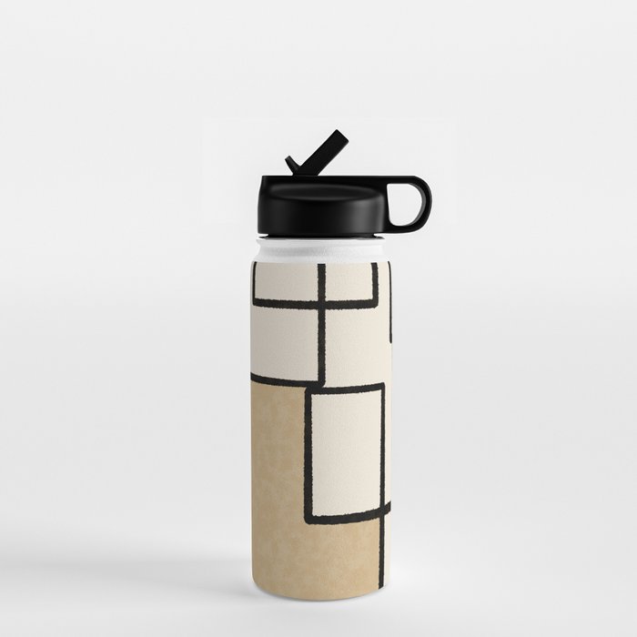 Piet Composition - Mid-Century Modern Minimalist Geometric Abstract Water Bottle Gallery Image 1