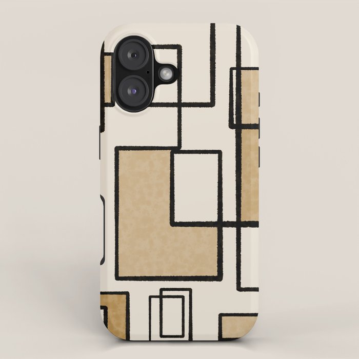 Piet Composition - Mid-Century Modern Minimalist Geometric Abstract iPhone Case Gallery Image 1