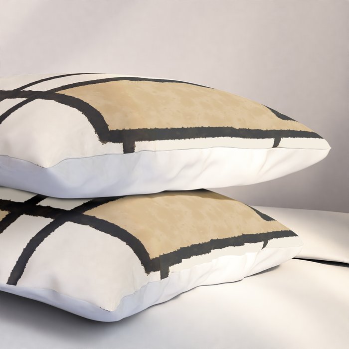 Piet Composition - Mid-Century Modern Minimalist Geometric Abstract Pillow Sham Gallery Image 3