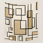 Piet Composition - Mid-Century Modern Minimalist Geometric Abstract Wall Tapestry Gallery Image 4