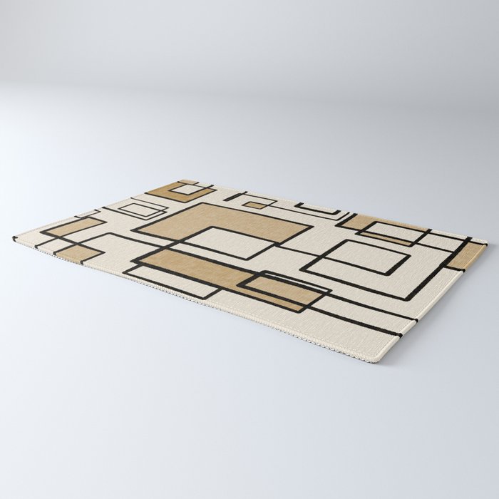 Piet Composition - Mid-Century Modern Minimalist Geometric Abstract Rug Gallery Image 3