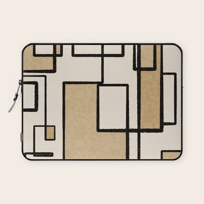 Piet Composition - Mid-Century Modern Minimalist Geometric Abstract Laptop Sleeve Gallery Image 1