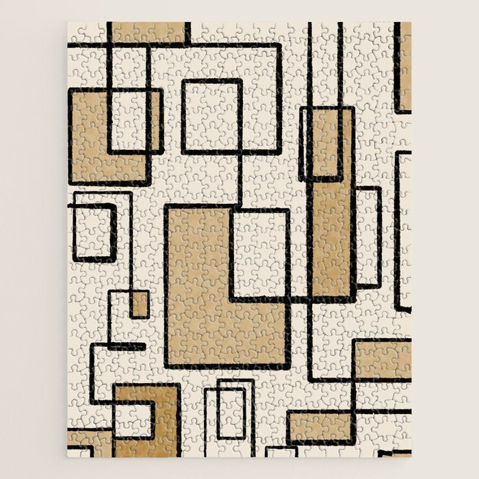 Piet Composition - Mid-Century Modern Minimalist Geometric Abstract Jigsaw Puzzle Gallery Image 1