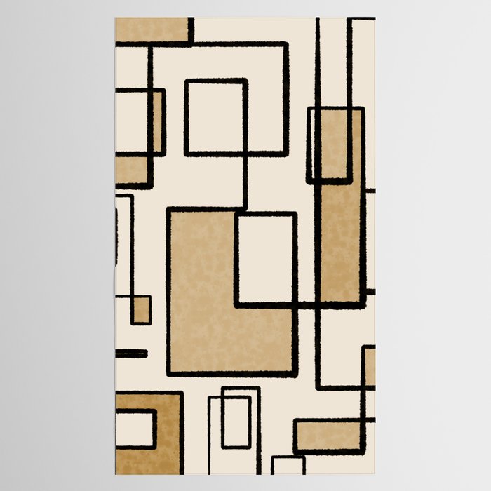 Piet Composition - Mid-Century Modern Minimalist Geometric Abstract Tablecloth Gallery Image 2