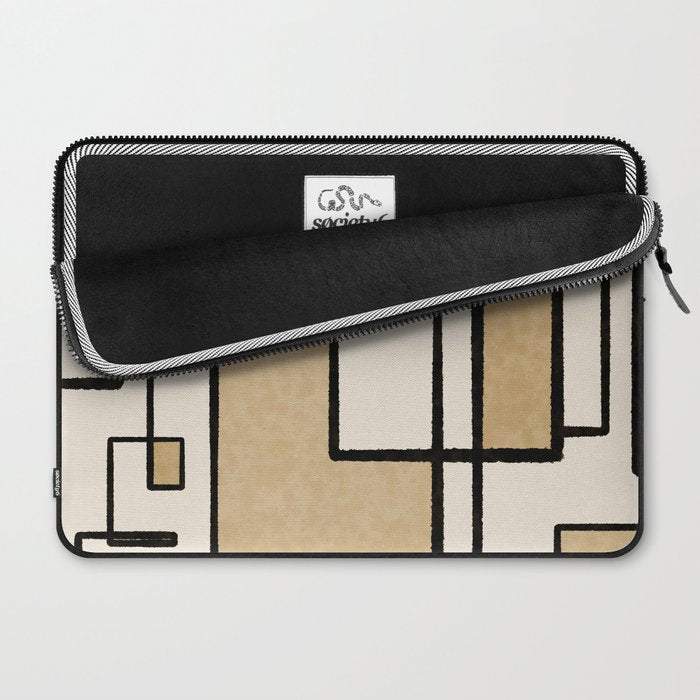 Piet Composition - Mid-Century Modern Minimalist Geometric Abstract Laptop Sleeve Gallery Image 2