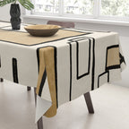 Piet Composition - Mid-Century Modern Minimalist Geometric Abstract Tablecloth Gallery Image 3