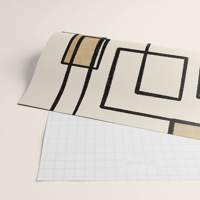 Piet Composition - Mid-Century Modern Minimalist Geometric Abstract Wrapping Paper Gallery Image 2