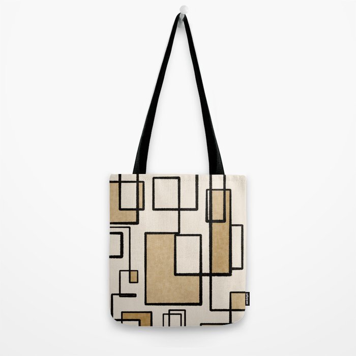 Piet Composition - Mid-Century Modern Minimalist Geometric Abstract Tote Bag Gallery Image 2