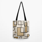 Piet Composition - Mid-Century Modern Minimalist Geometric Abstract Tote Bag Gallery Image 2