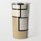Piet Composition - Mid-Century Modern Minimalist Geometric Abstract Travel Mug Gallery Image 1