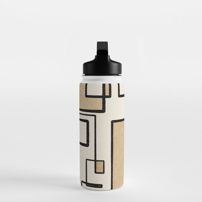 Piet Composition - Mid-Century Modern Minimalist Geometric Abstract Water Bottle Gallery Image 3