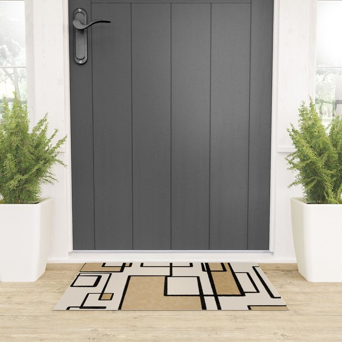 Piet Composition - Mid-Century Modern Minimalist Geometric Abstract Welcome Mat Gallery Image 3