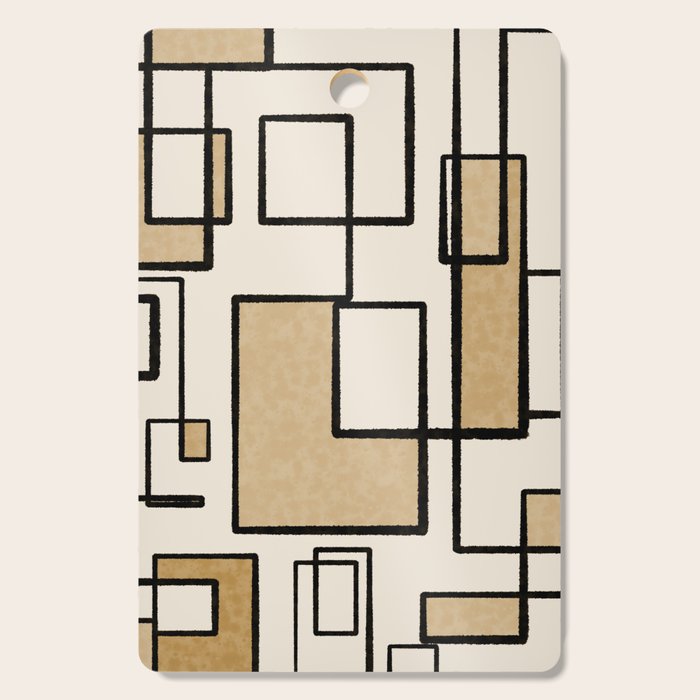 Piet Composition - Mid-Century Modern Minimalist Geometric Abstract Cutting Board Gallery Image 1