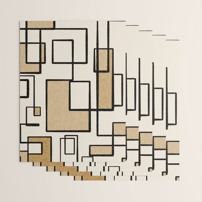 Piet Composition - Mid-Century Modern Minimalist Geometric Abstract Wrapping Paper Gallery Image 3
