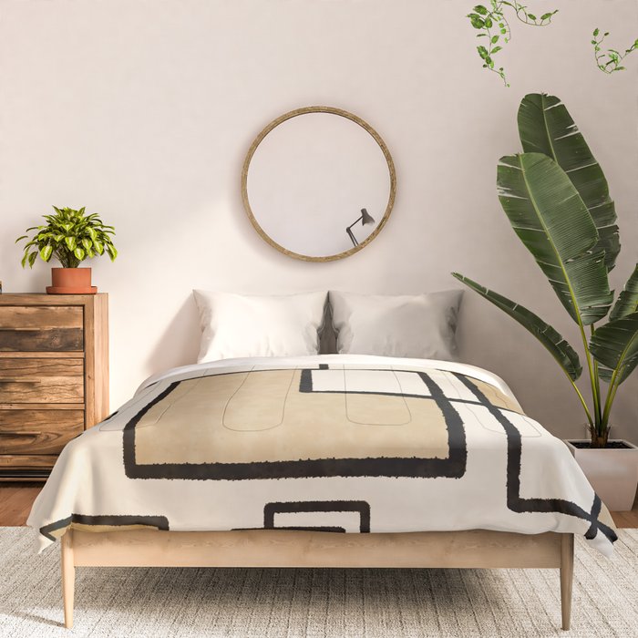 Piet Composition - Mid-Century Modern Minimalist Geometric Abstract Comforter Gallery Image 3