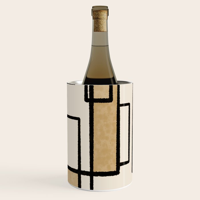 Piet Composition - Mid-Century Modern Minimalist Geometric Abstract Wine Chiller Gallery Image 3