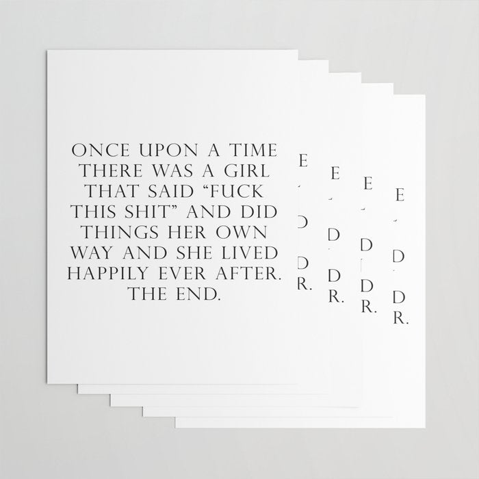 Once upon a time she said fuck this Wrapping Paper Gallery Image 3
