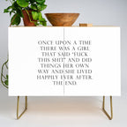 Once upon a time she said fuck this Credenza Gallery Image 1
